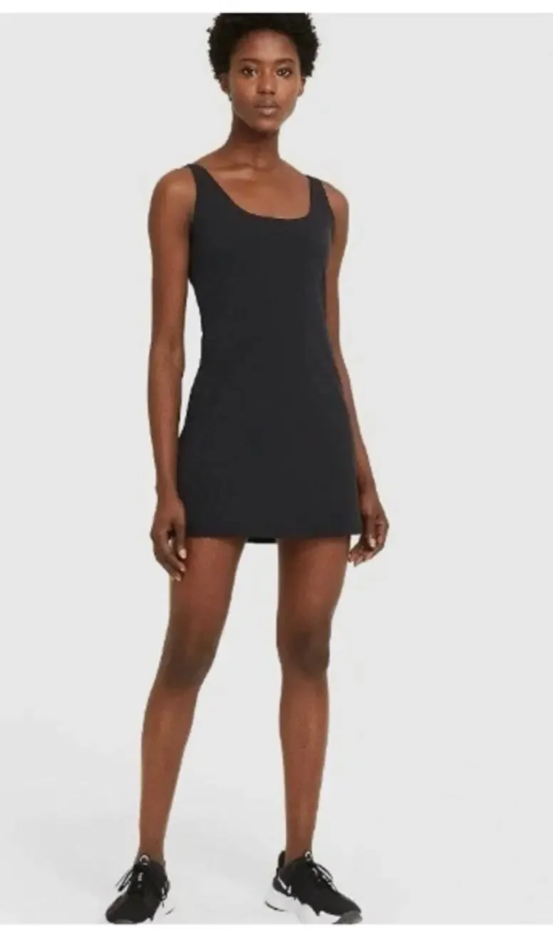 Nike Bliss Luxe 2-in-1 Training Dress Women's Medium Black DA1055-010